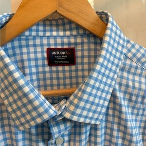 UNTUCKit Light Blue Gingham Men's Shirt size 3XL